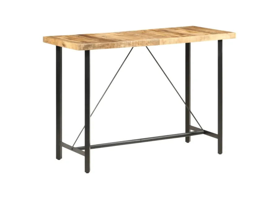 vidaXL Bar Table 59.1"x27.6"x42.1" Rough Mango Wood