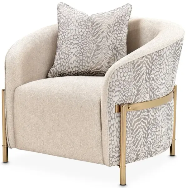 Michael Amini Lisbon Accent Chair - Opal/Gold