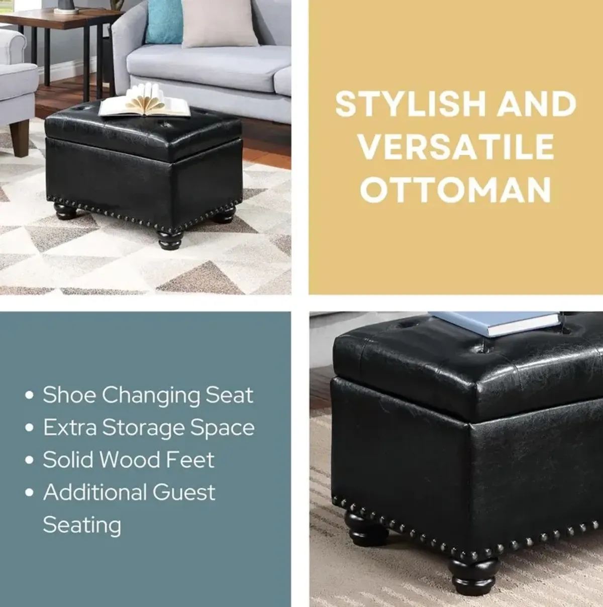 Convience Concept, Inc. 6th Avenue Storage Ottoman