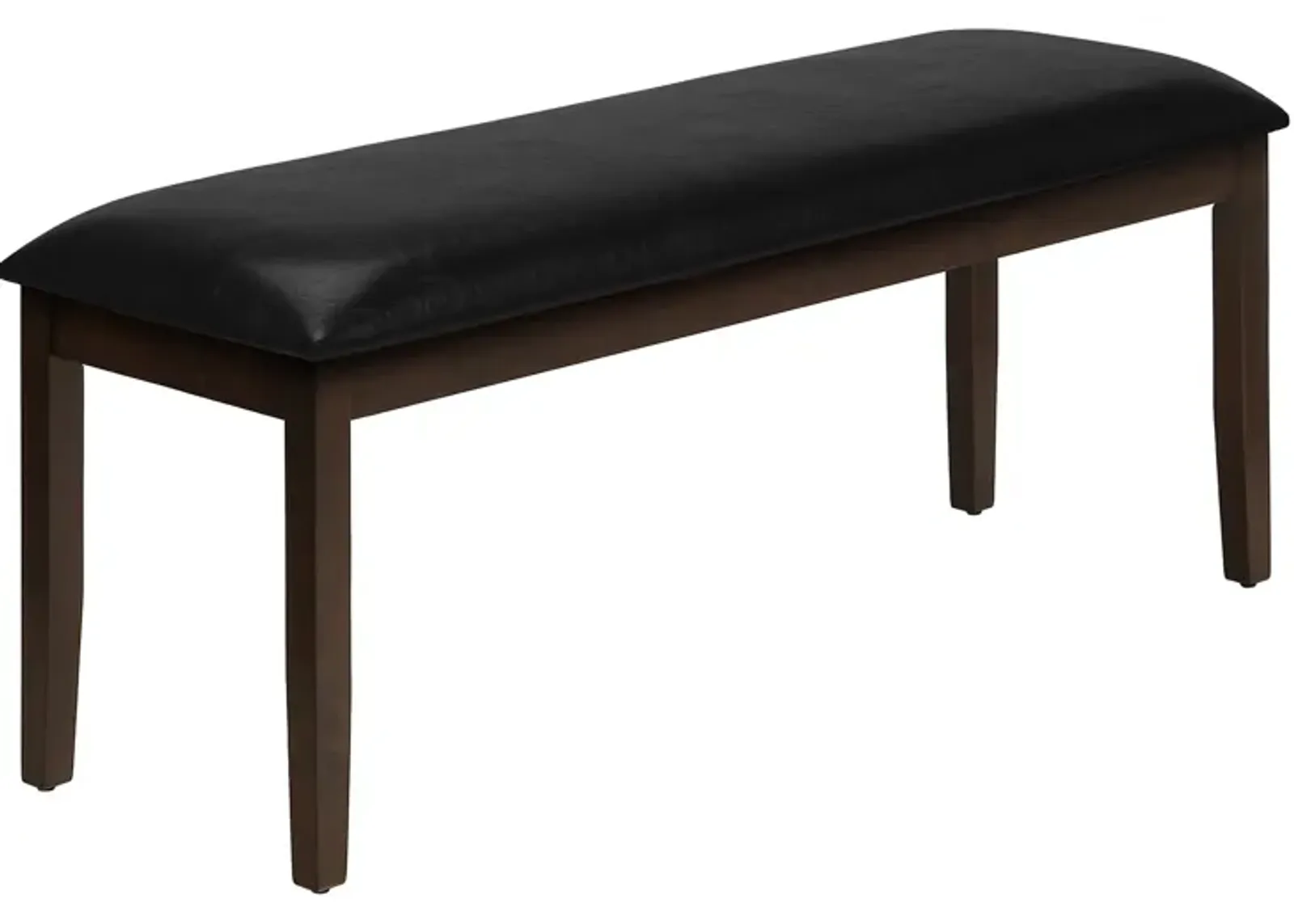 Monarch Specialties I 1334 - 48 Inch Rectangular Bench, Dining Room, Hallway, Entryway, Upholstered, Brown Solid Wood, Transitional