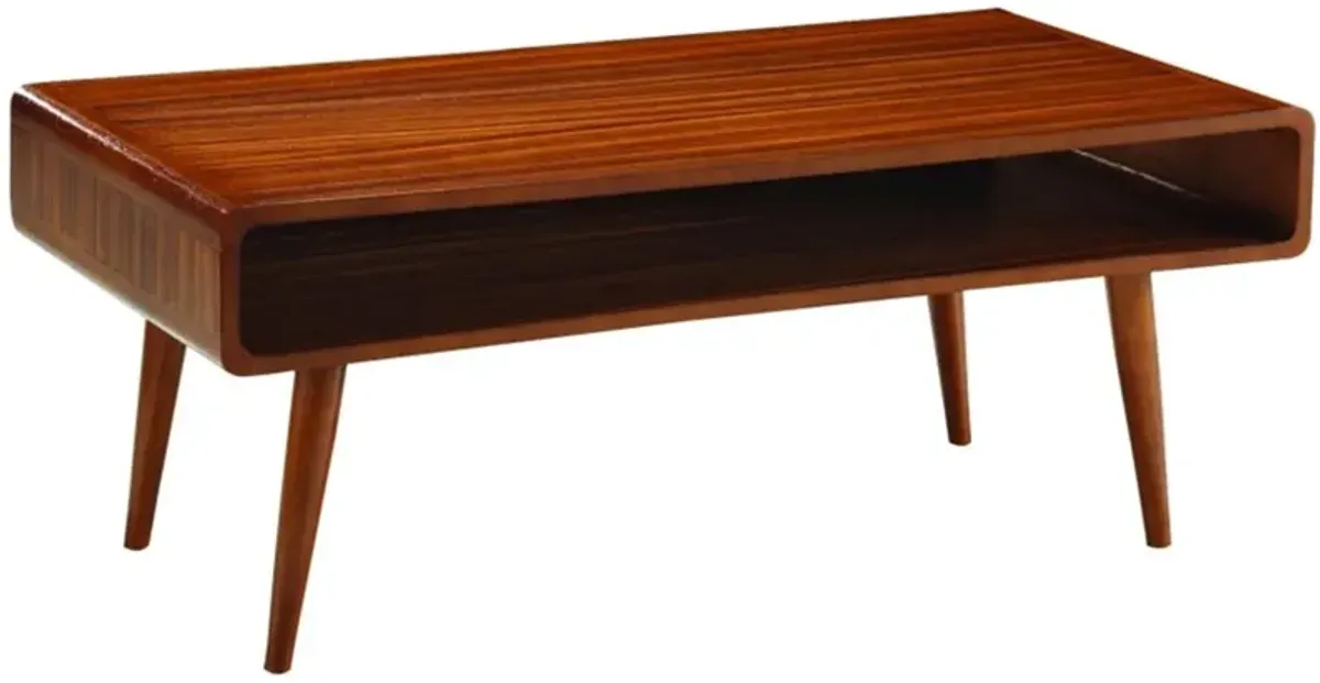 Boraam Industries  Halmstad Coffee Table Zebra SeriesRich Walnut