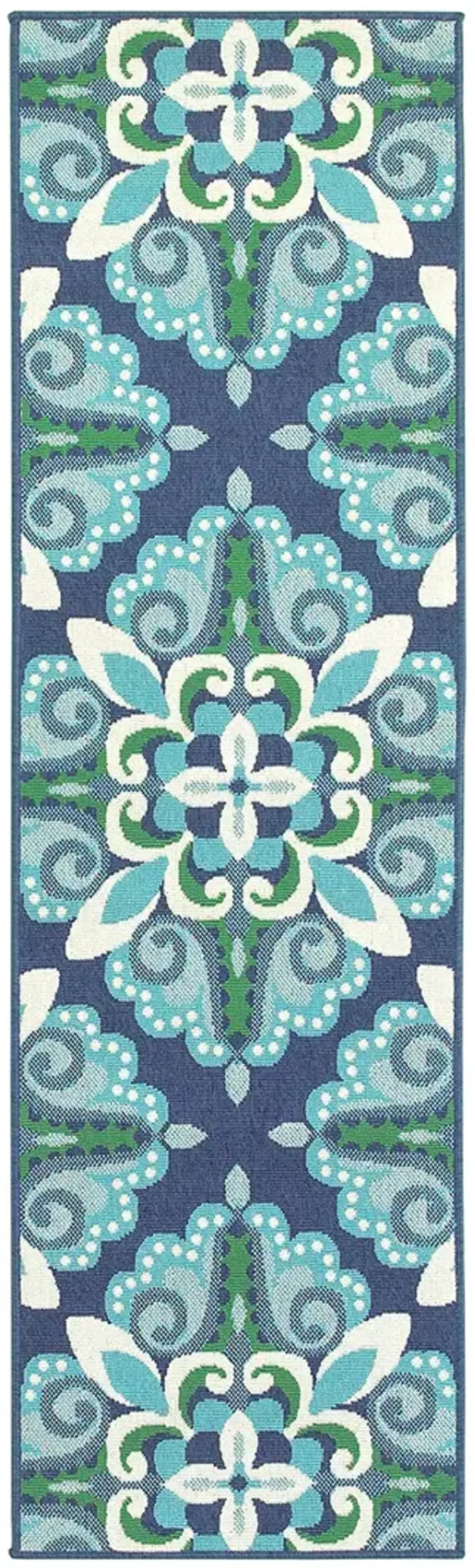 Meridian 2'3" x 7'6" Blue Rug
