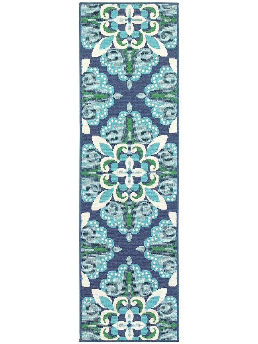 Meridian 2'3" x 7'6" Blue Rug