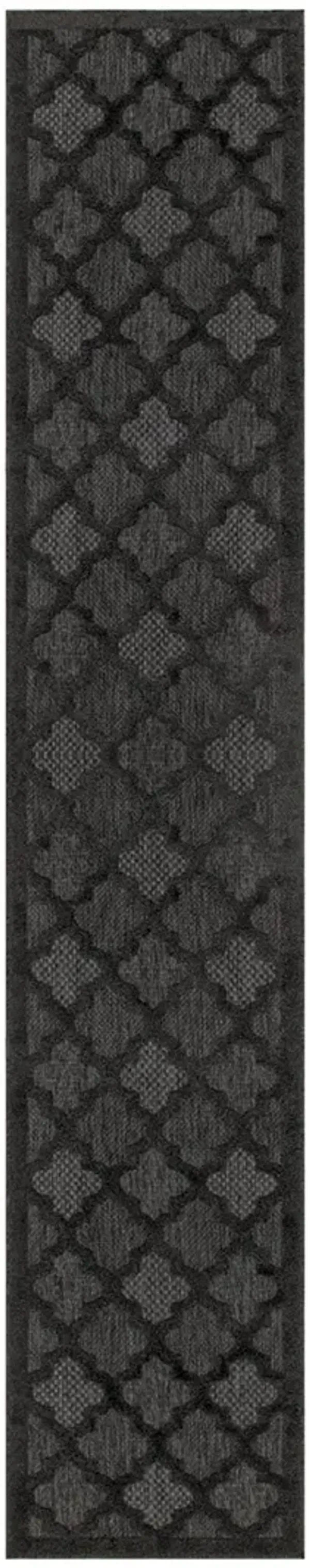 Easy Care NES01 Charcoal/Black 2' x 4' Rug