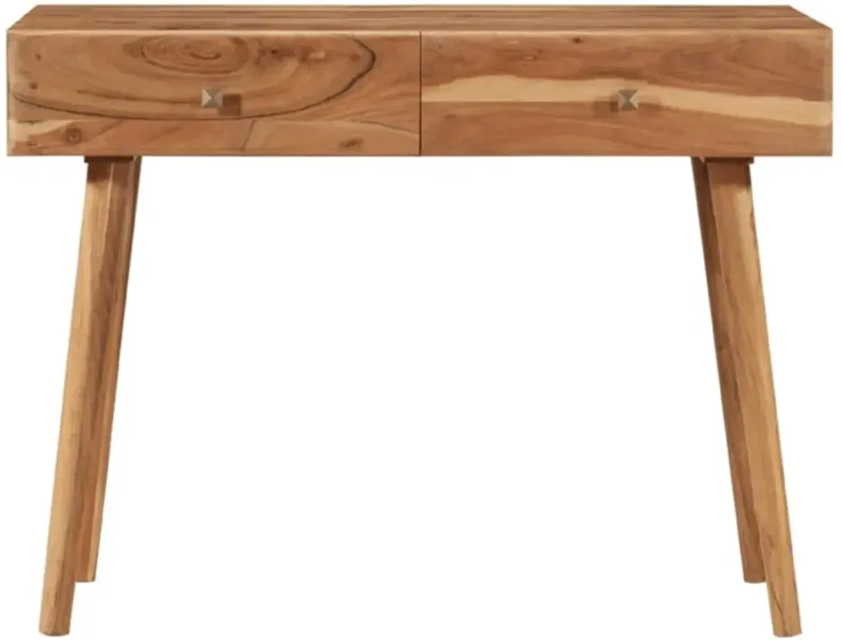 vidaXL Desk 39.3"x20"x29.9" Solid Acacia Wood