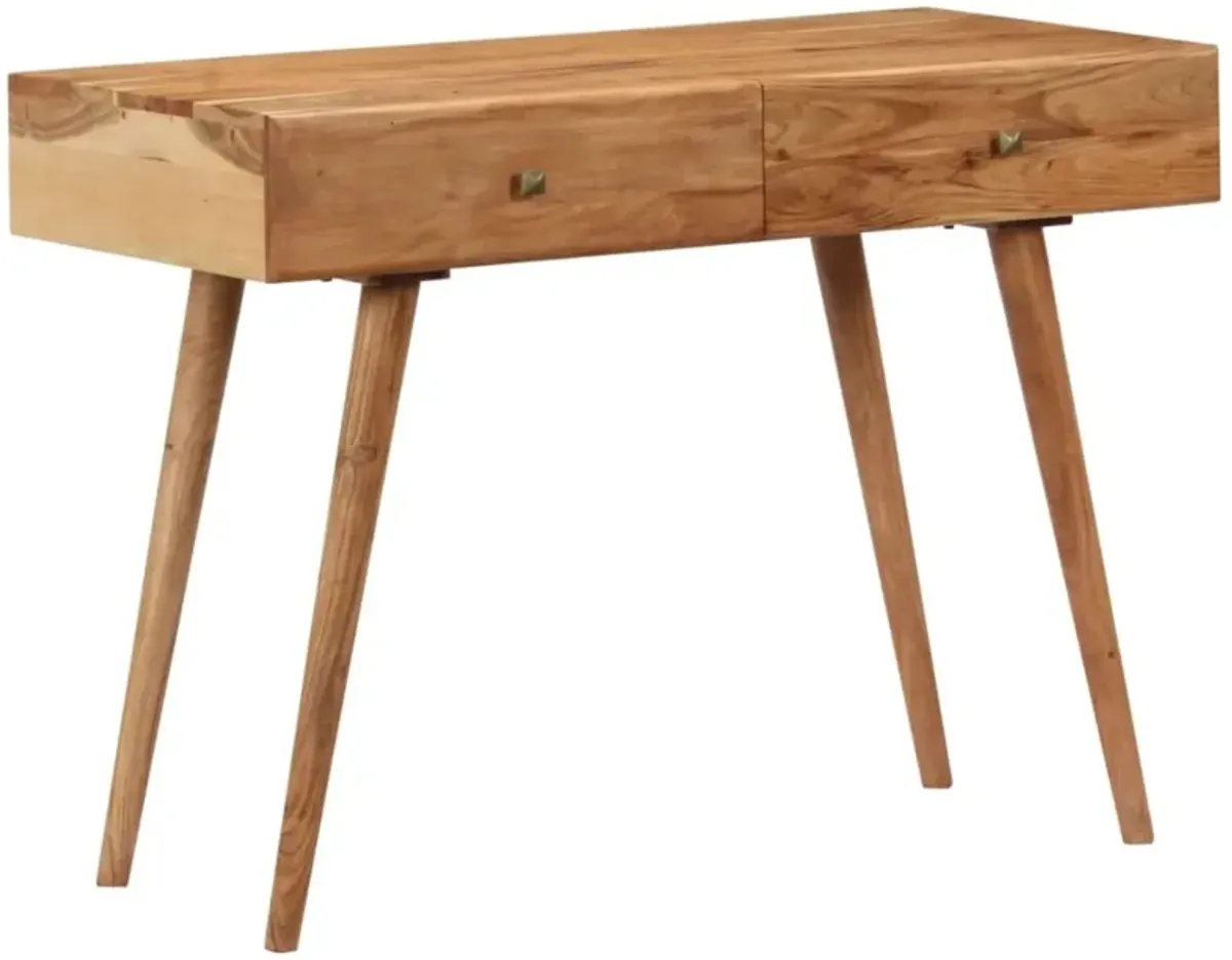 vidaXL Desk 39.3"x20"x29.9" Solid Acacia Wood