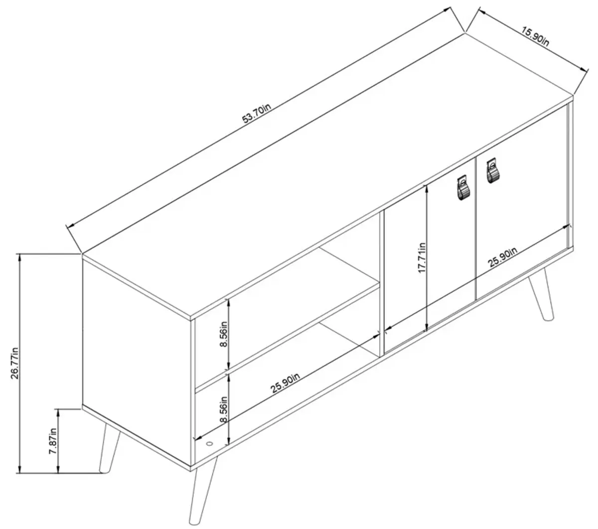 Amber White TV Stand