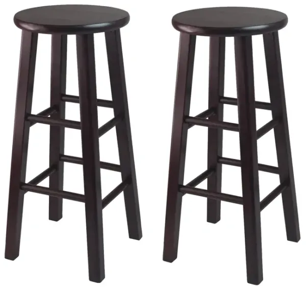 Pacey 2-Pc 29" Bar Stool Set Espresso