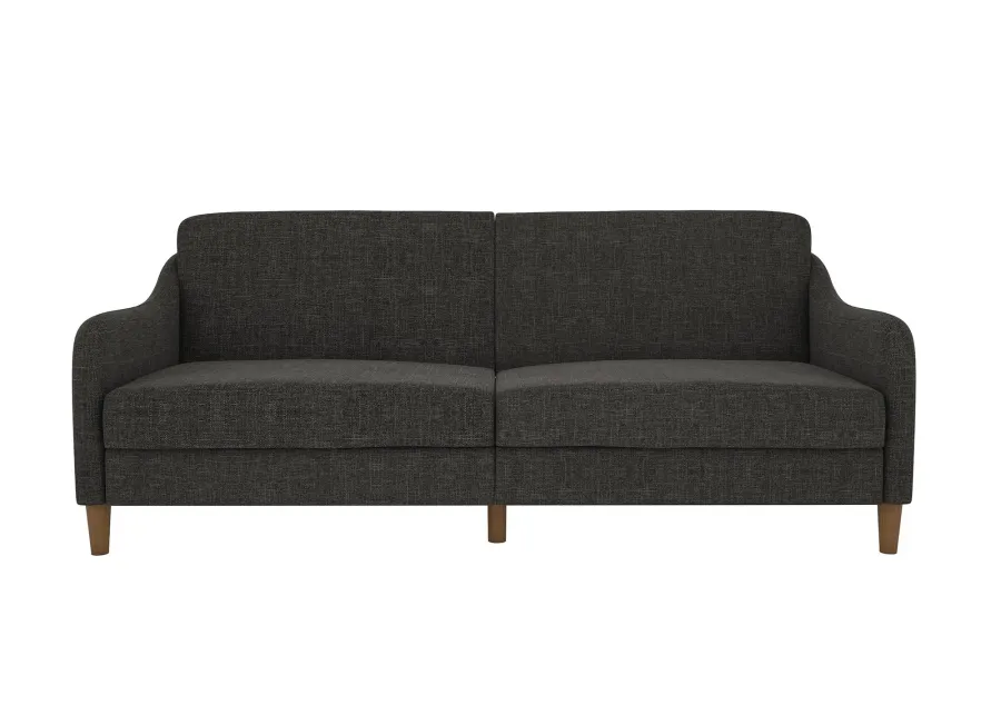 Joan Modern Coil Futon Sofa Bed and Dorm Couch Sleeper