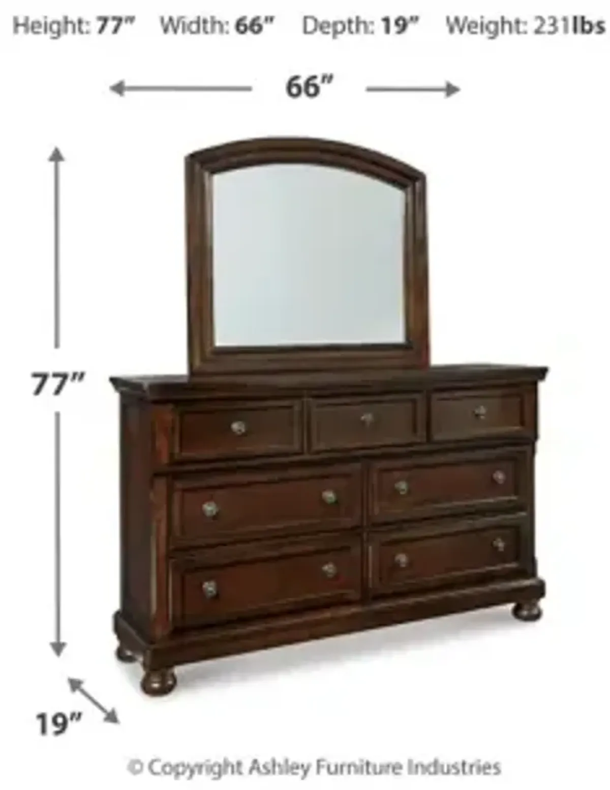 Porter Dresser and Mirror