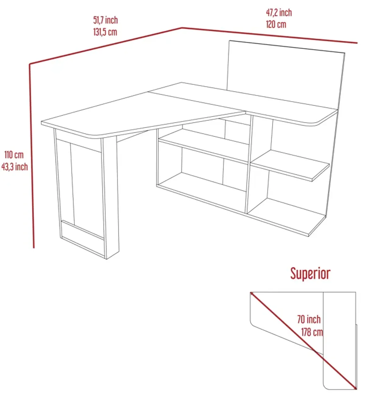 Computer Desk Mohave, Office, Light Gray