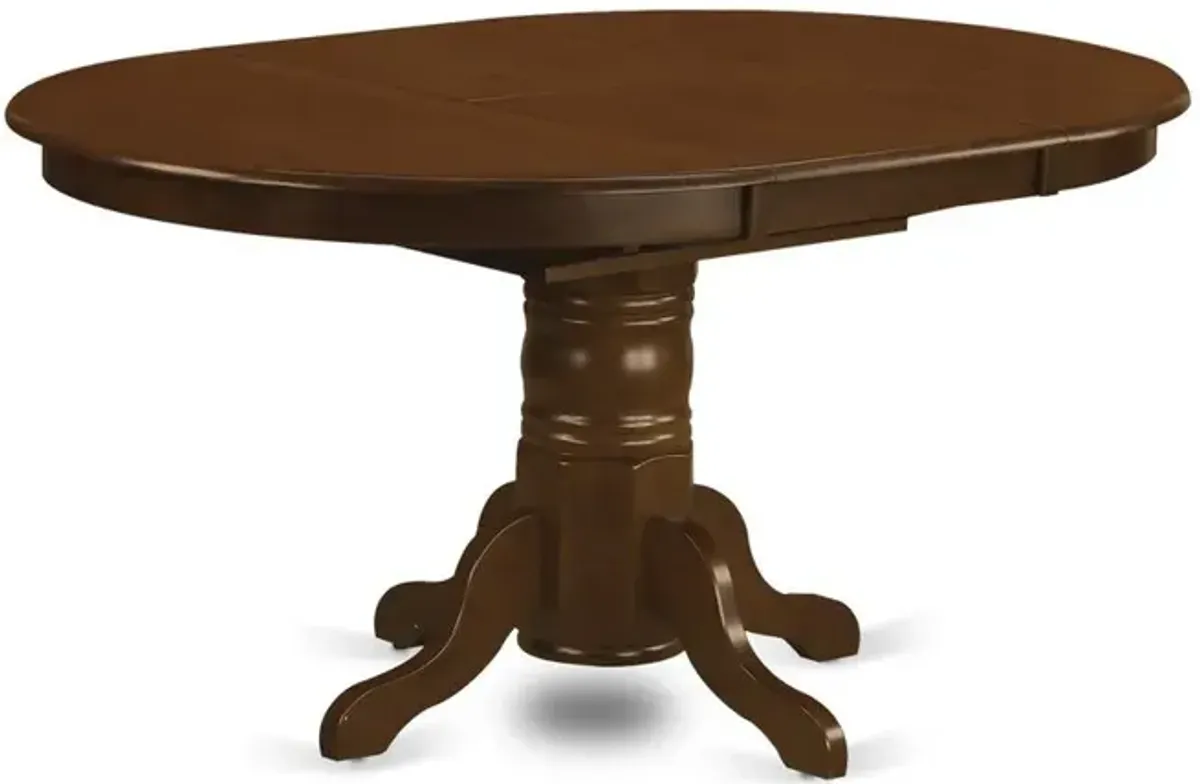 East West Furniture Kenley  Oval  Single  Pedestal  Oval  Dining  Table  42x60  with  18  Butterfly  Leaf