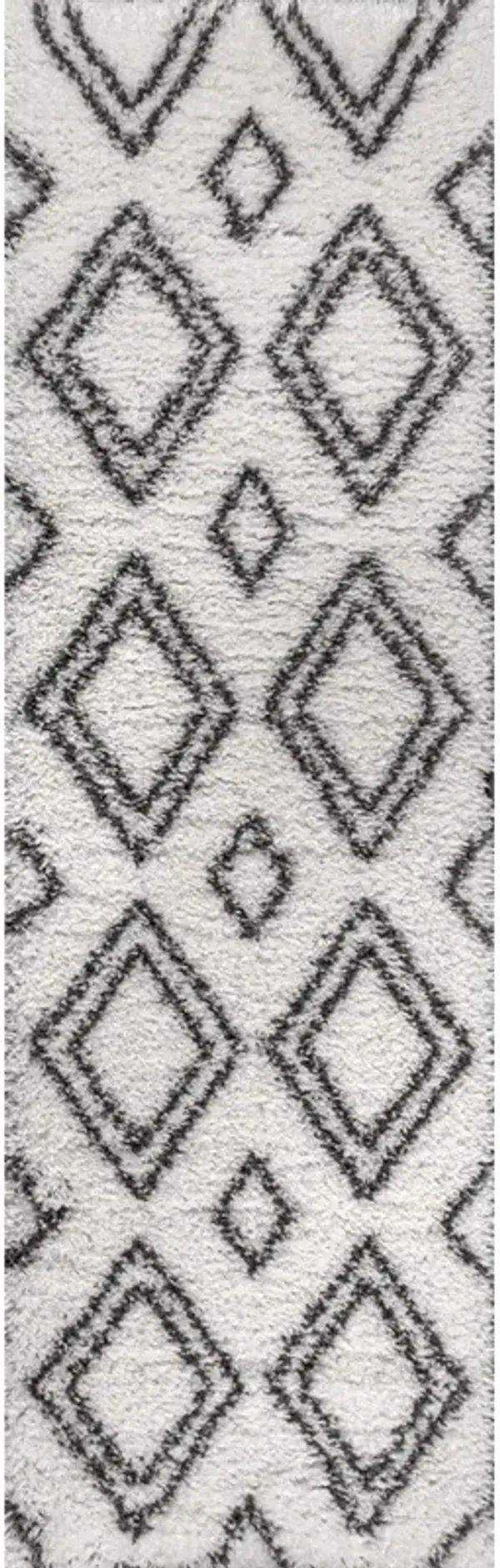 Beni Moroccan Style Diamond Shag Area Rug