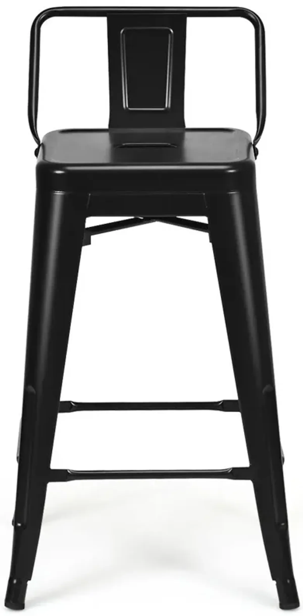 24" Set of 4 Cafe Side Chairs with Rubber Feet and Removable Back