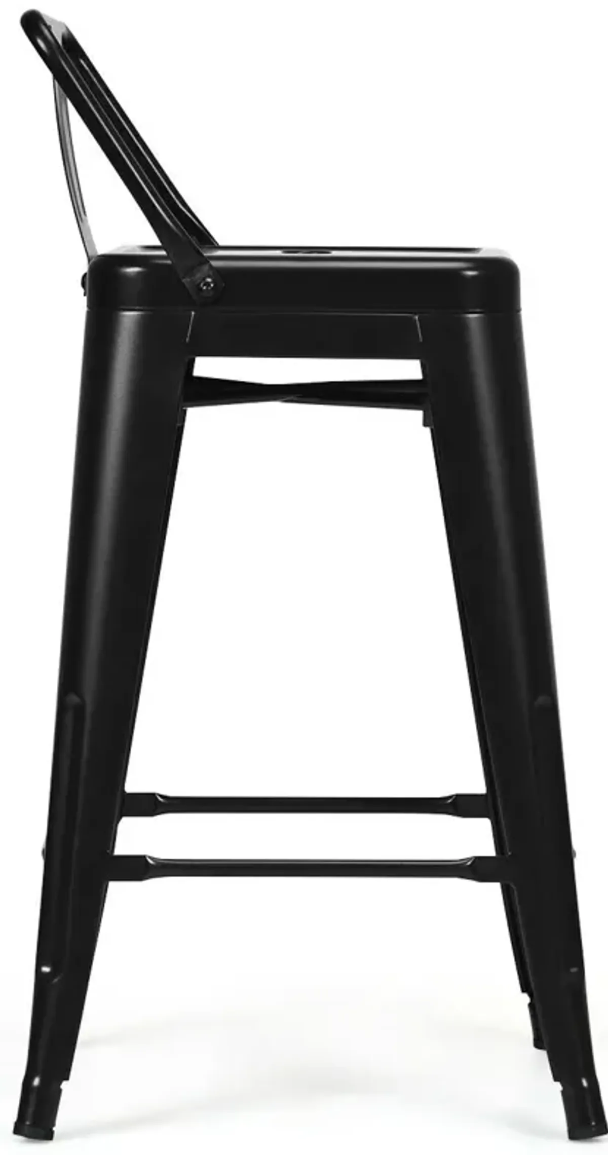 24" Set of 4 Cafe Side Chairs with Rubber Feet and Removable Back