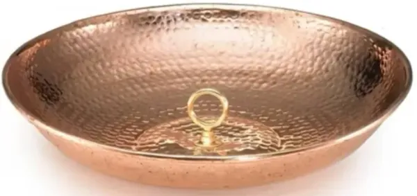 Polished Rain Chain Basin with Hand Hammered Finish for Garden Use
