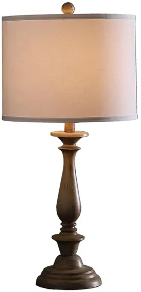 Streamdale 27.5" In Coastal Wood Effect Polyresin Table Lamp