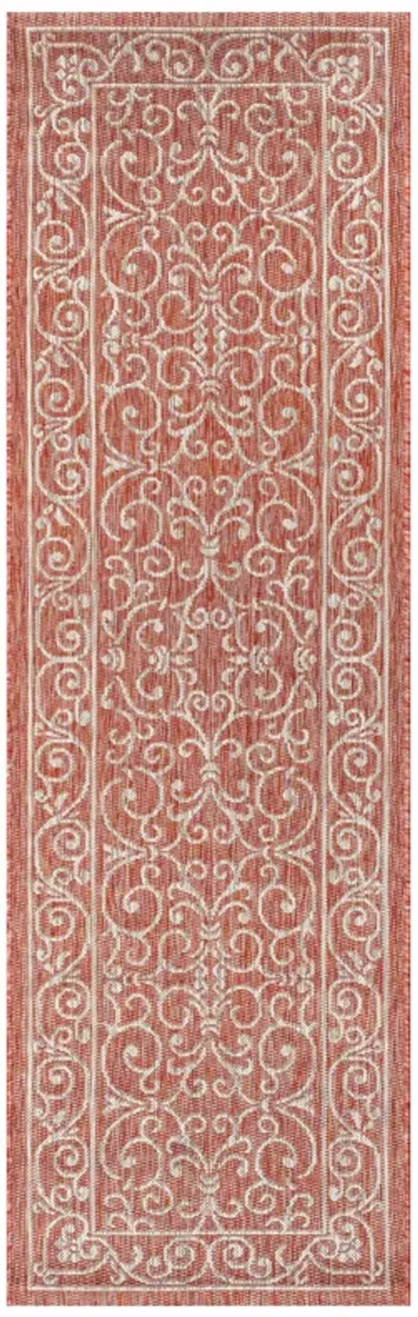 Charleston Vintage Filigree Textured Weave Indoor/Outdoor Area Rug