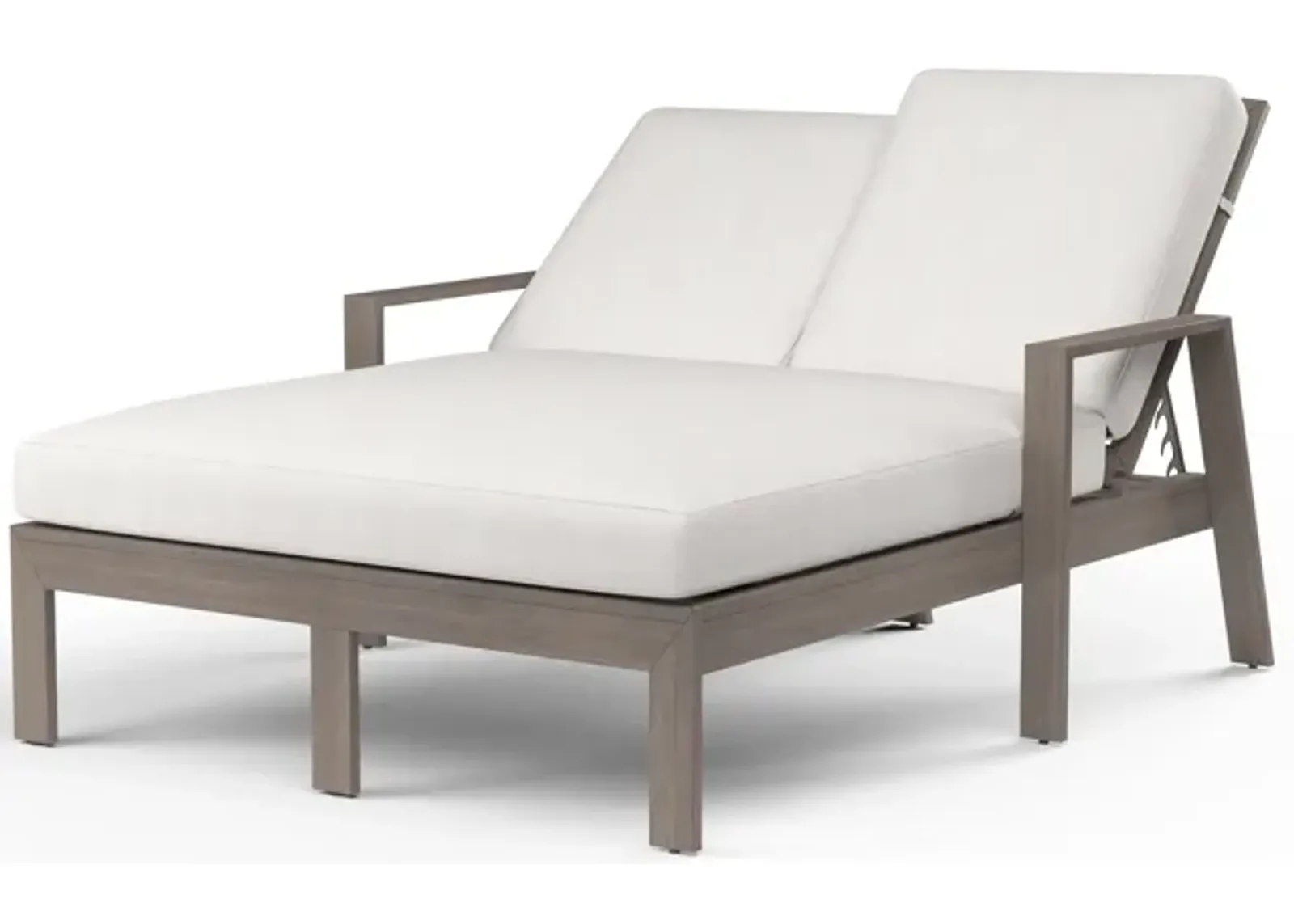 Laguna Double Chaise Lounge in Canvas Flax, No Welt