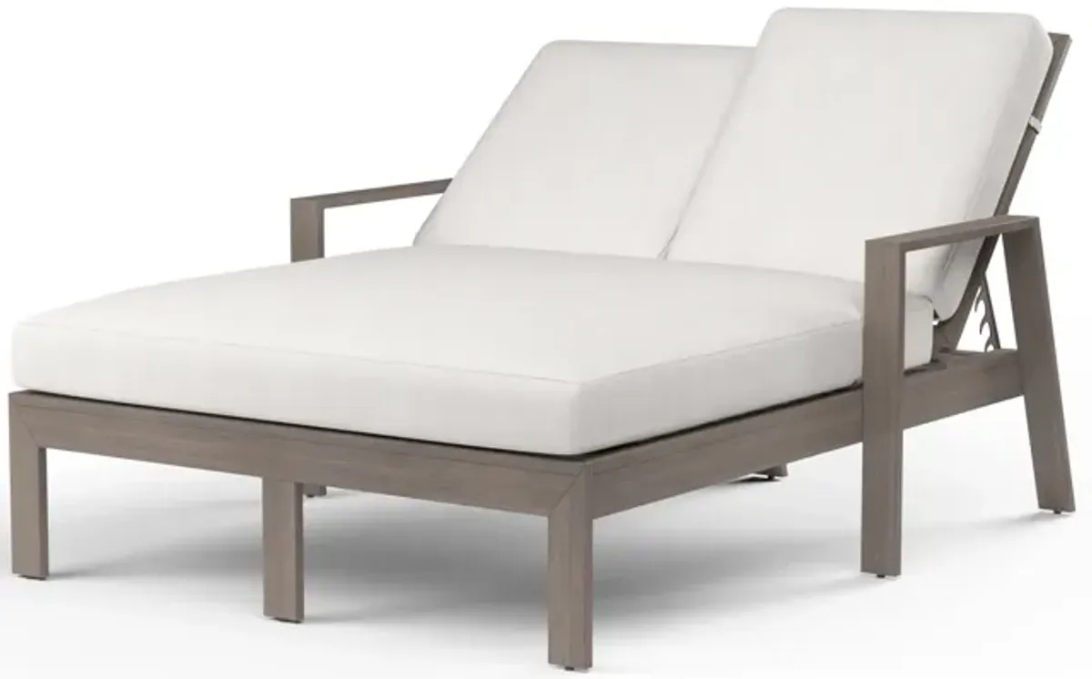 Laguna Double Chaise Lounge in Canvas Flax, No Welt