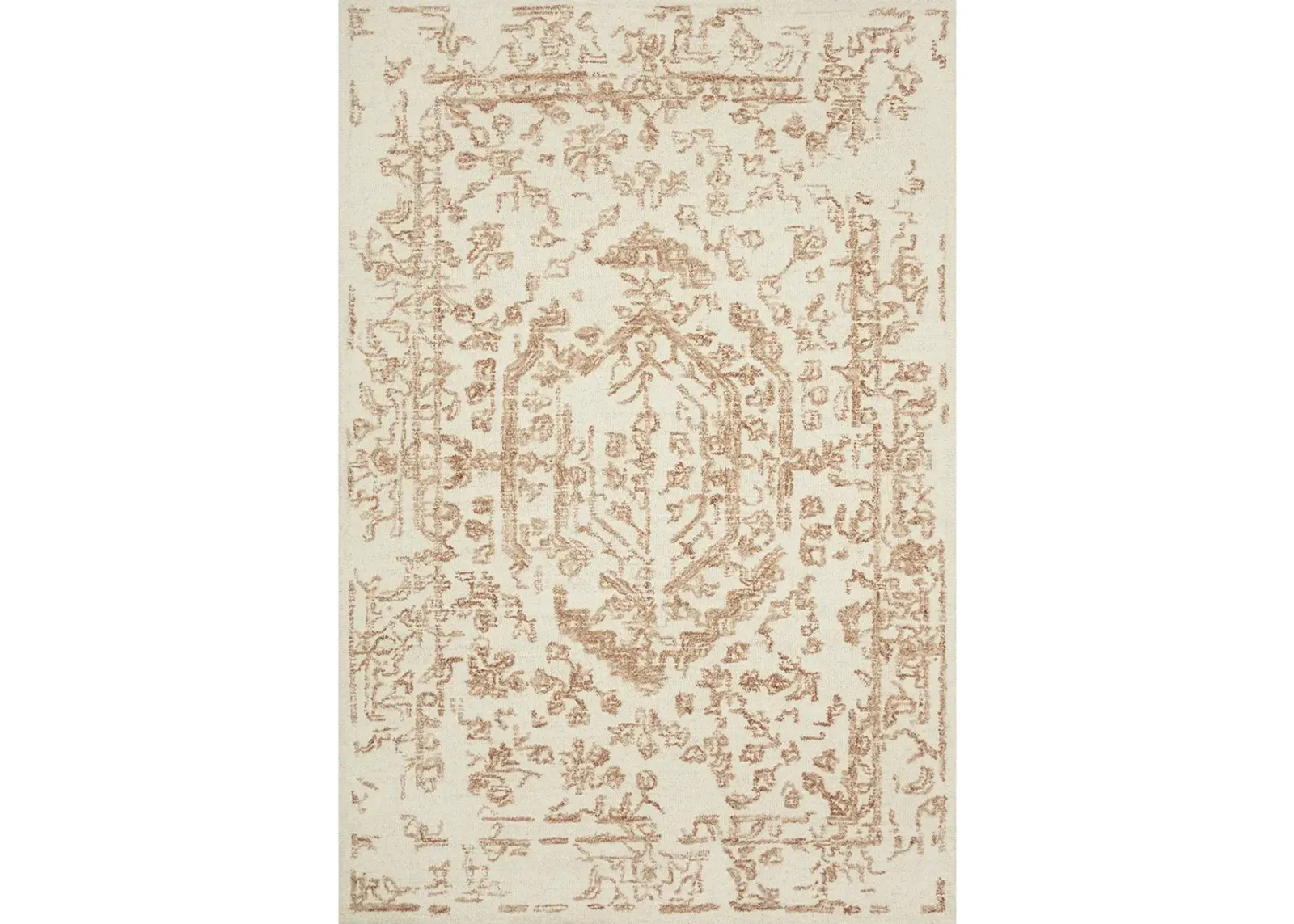 Annie ANN01 White/Rust 8'6" x 12' Rug