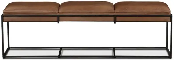 World Interiors Melbourne 62 Bench in Cognac Leather