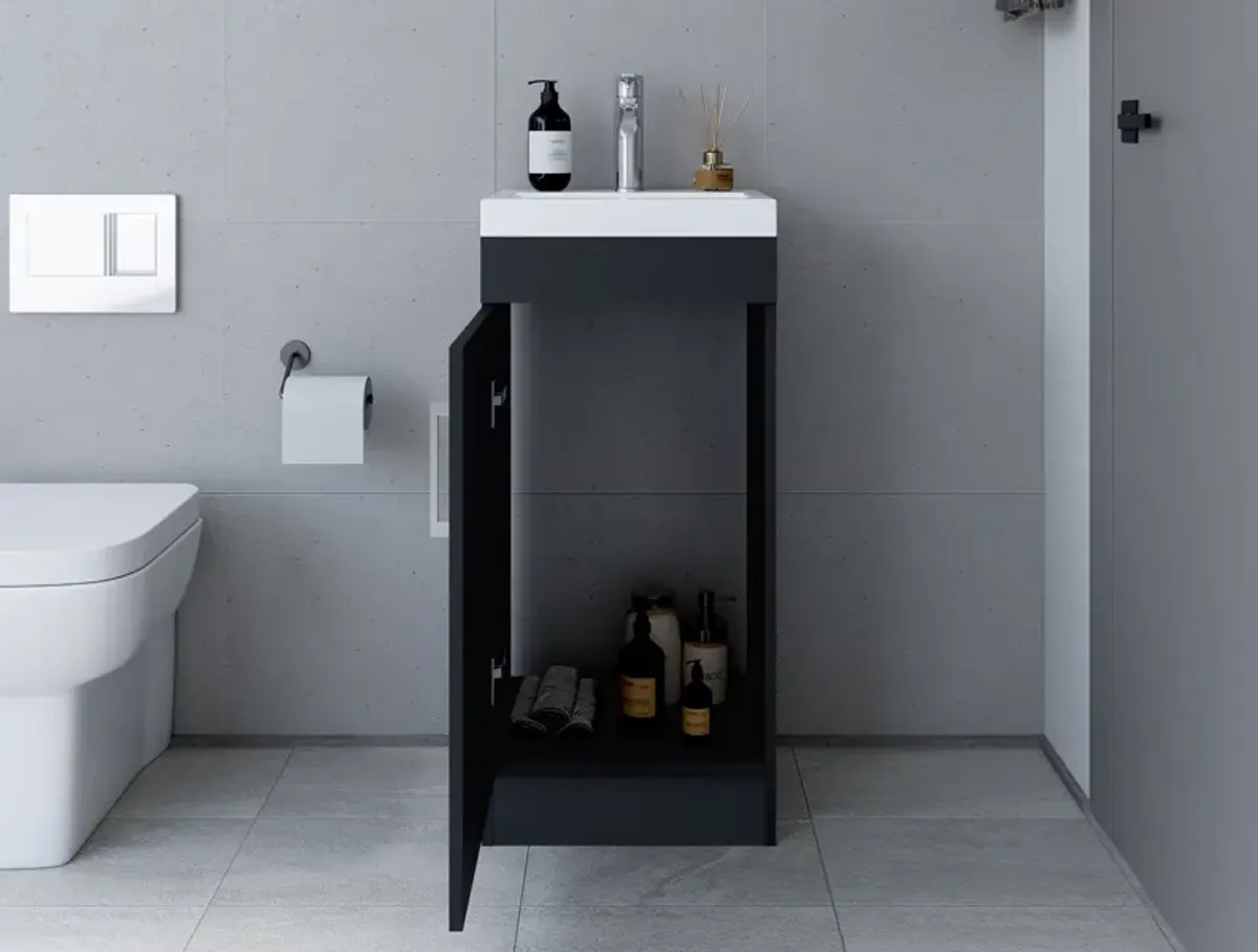 Bathroom Vanity Sink Jozz, Bathroom, Black