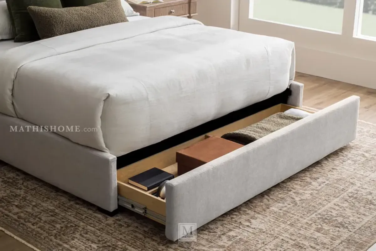 Carly Upholstered King Storage Bed