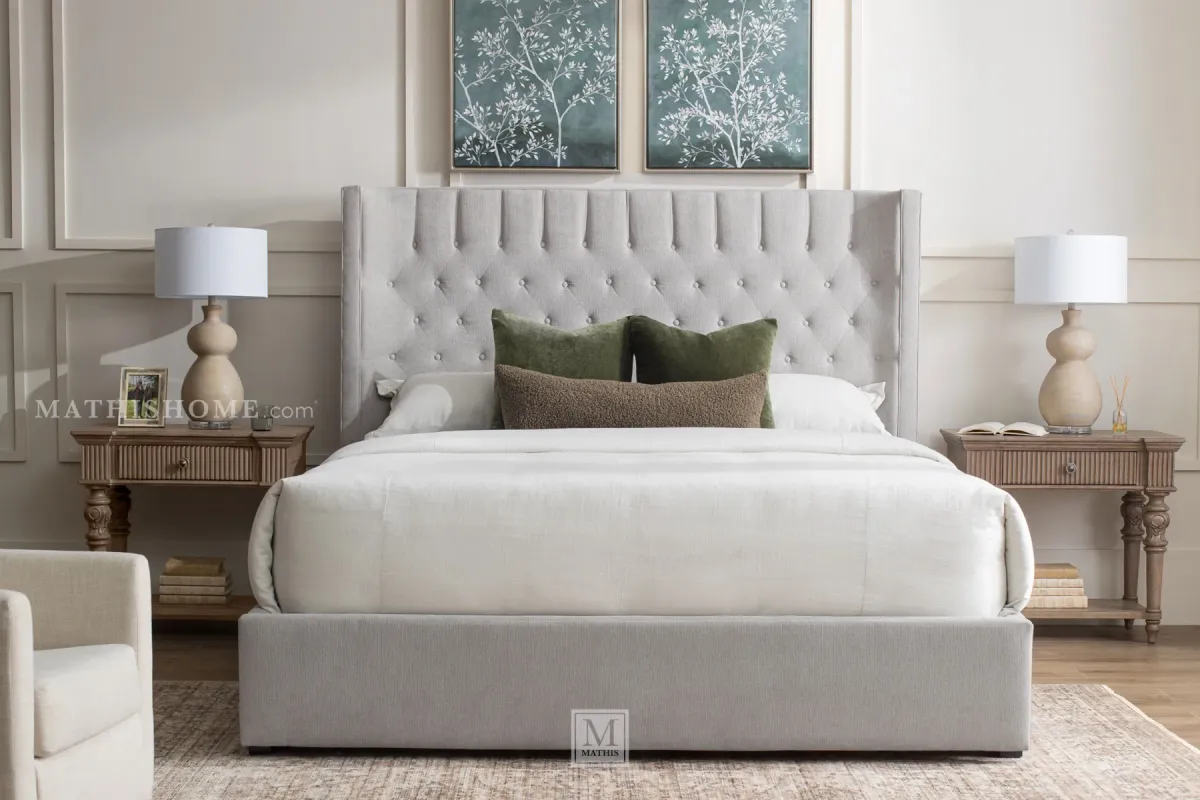 Carly Upholstered King Storage Bed