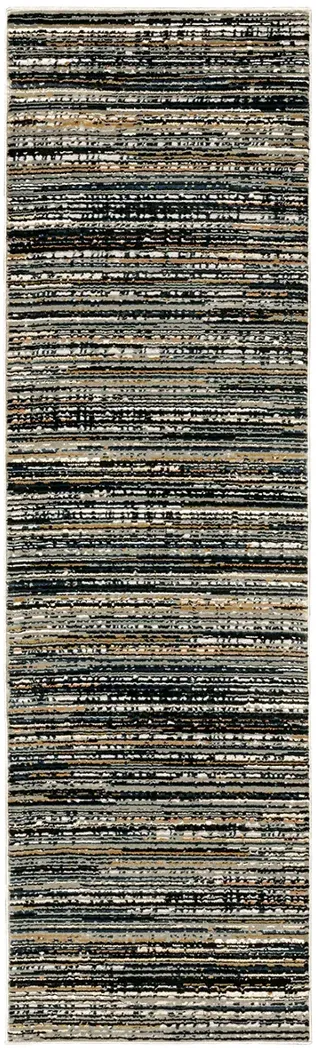 Bowen 2'3" x 7'6" Black Rug