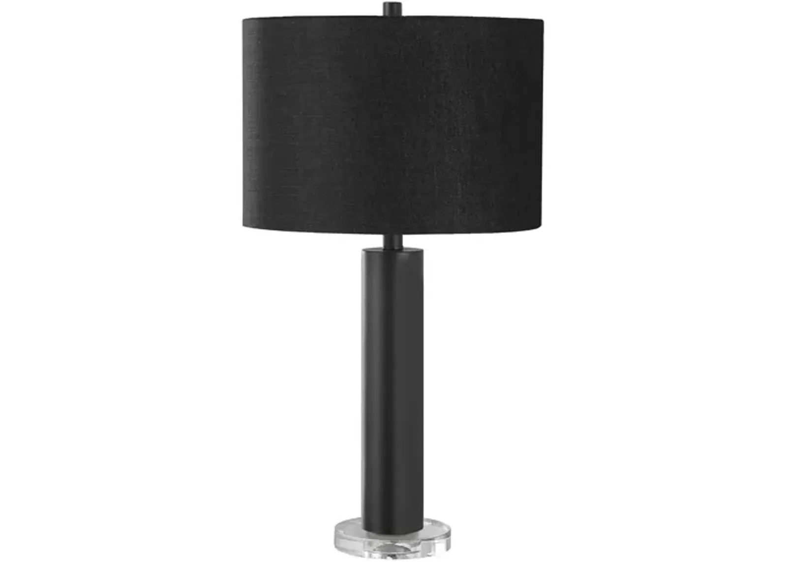 Monarch Specialties I 9658 - Lighting, 28"H, Table Lamp, Black Metal, Black Shade, Contemporary, Modern