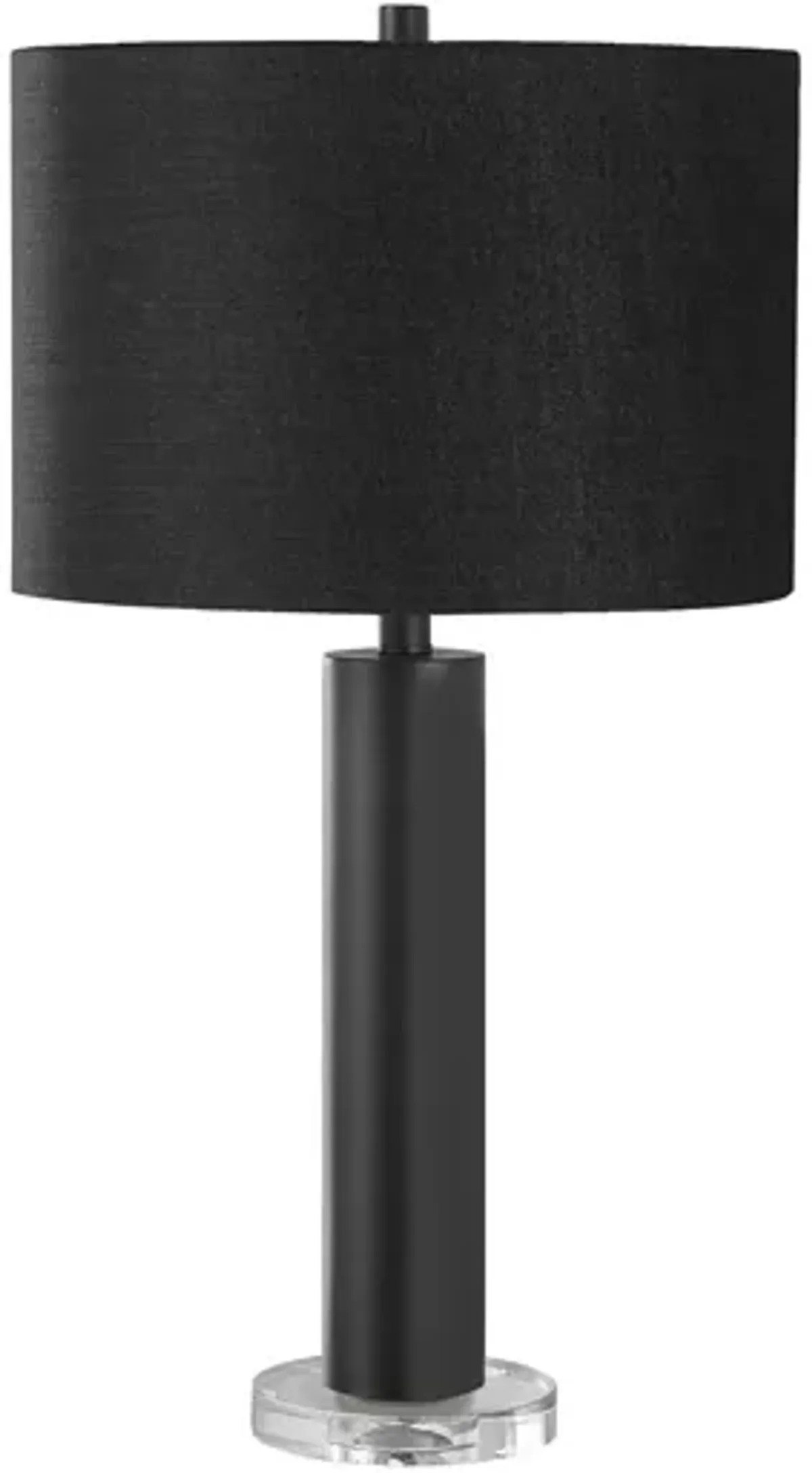 Monarch Specialties I 9658 - Lighting, 28"H, Table Lamp, Black Metal, Black Shade, Contemporary, Modern