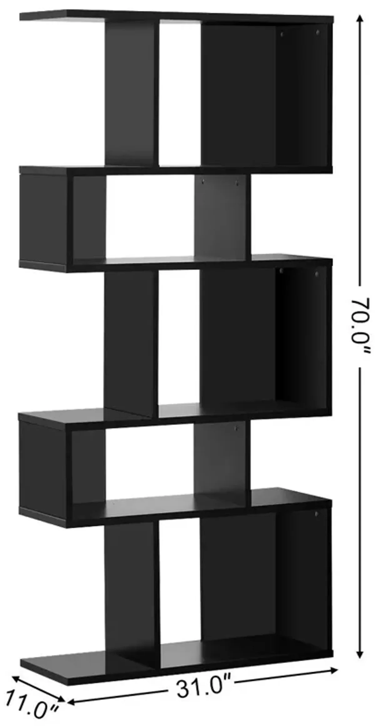 5 Cubes Ladder Shelf Corner Bookshelf Display Rack Bookcase