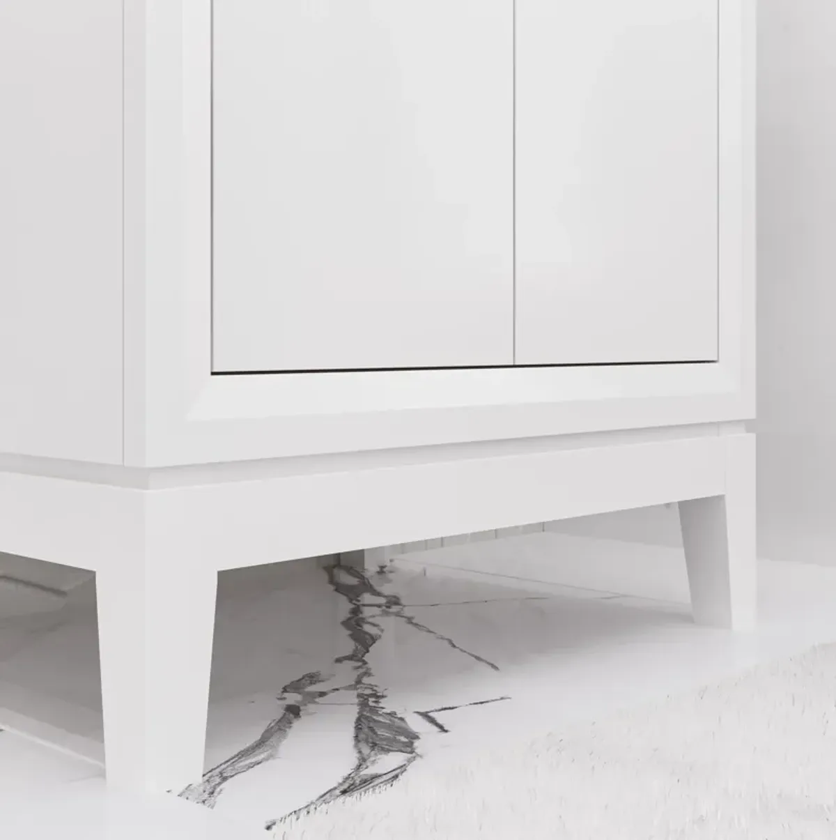 Elise 24 In. Integrated Ceramic Sink Top Vanity in Pure White