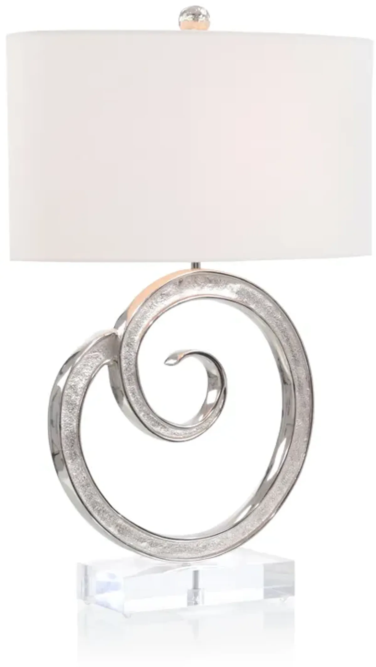 Spiral Nickel Table Lamp