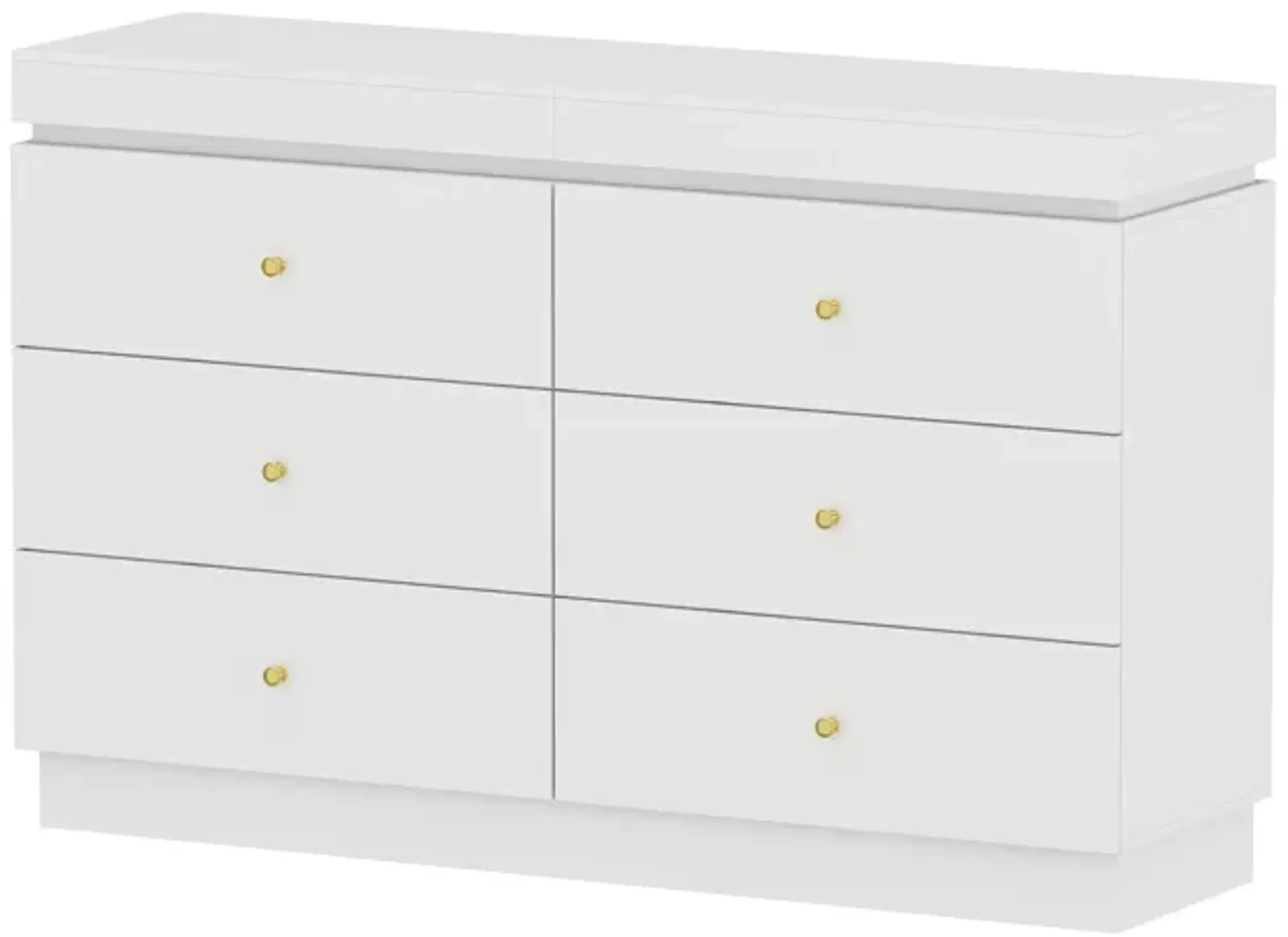 55.1"Wide 6 Drawer Double Dresser