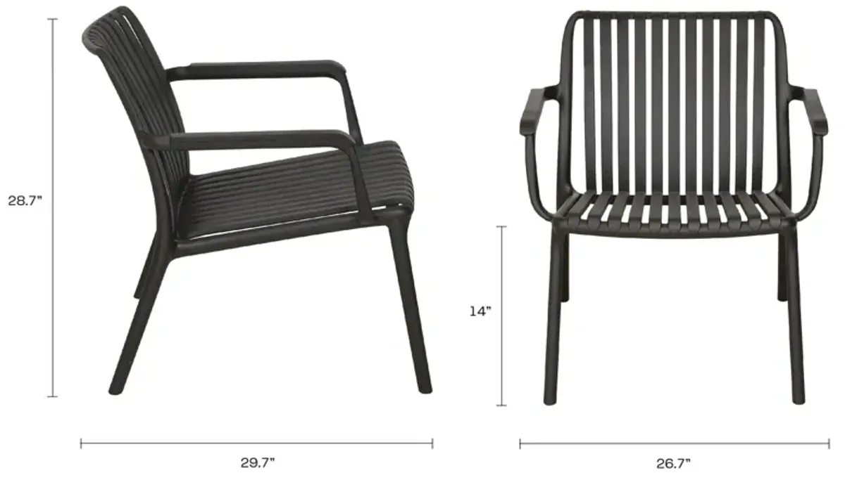 STACKABLE OUTDOOR & INDOOR FIJI LOUNGE CHAIR (Set of 2)