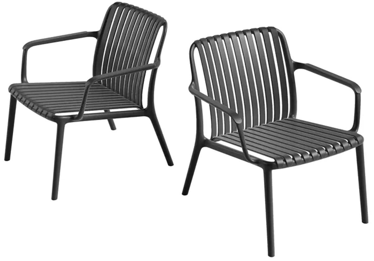 STACKABLE OUTDOOR & INDOOR FIJI LOUNGE CHAIR (Set of 2)