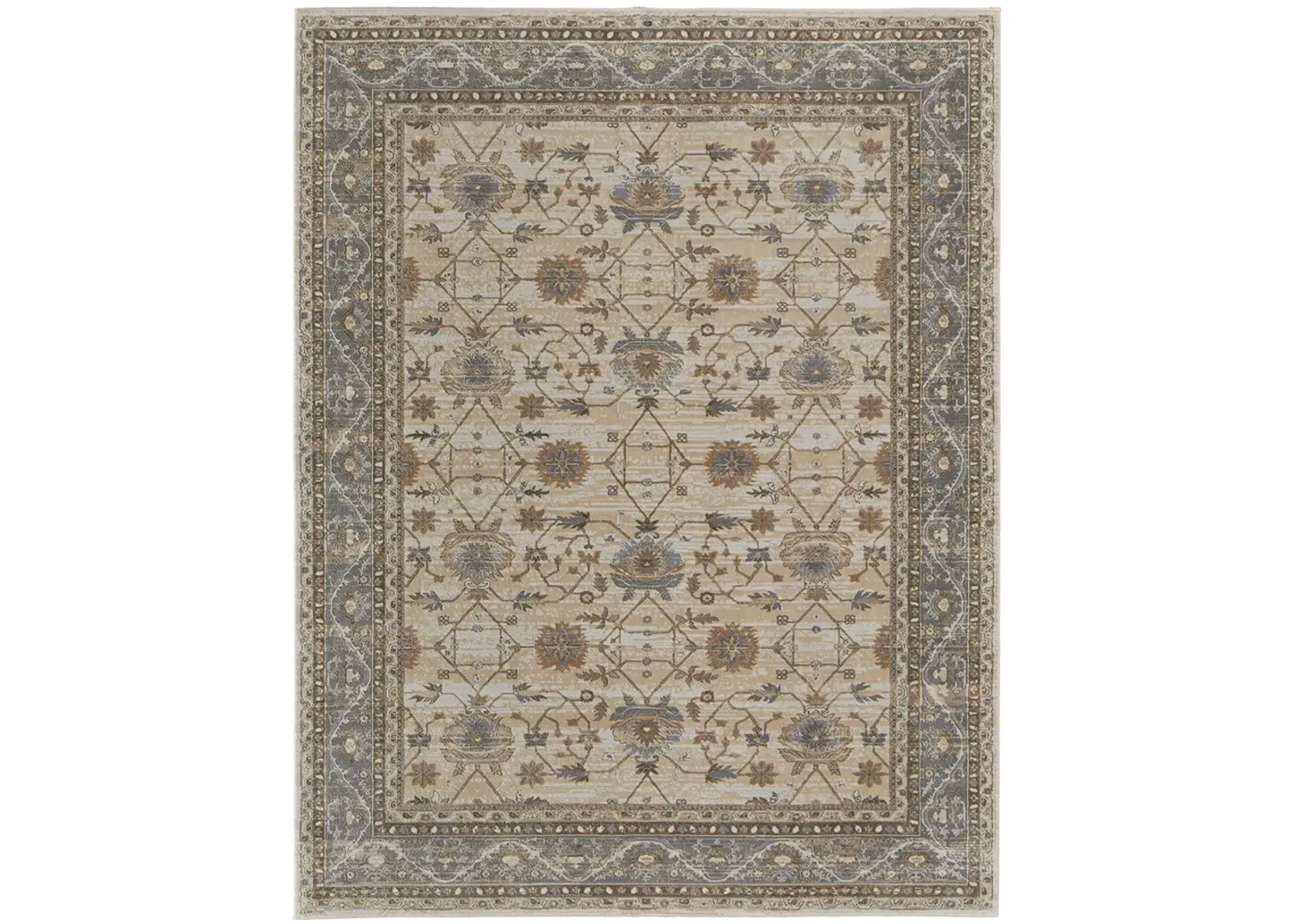 Celene 39KVF Tan/Ivory/Gray 2'6" x 8' Rug