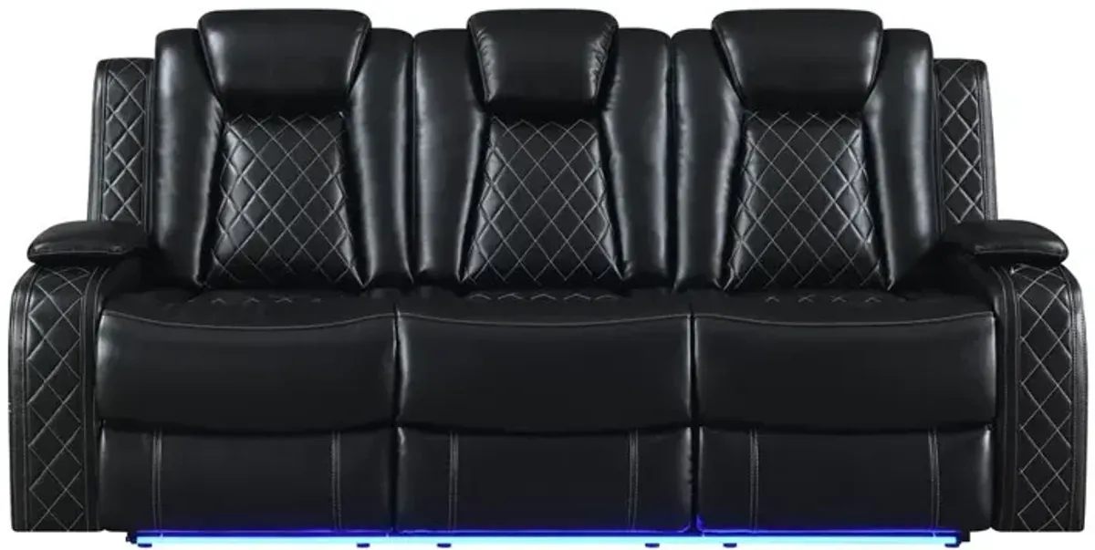 New Classic Furniture Orion Sofa  W/ Pwr Fr & Hr-Black