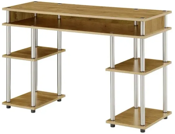 Convenience Concepts Designs2Go No Tools Student Desk with Shelves, R4-0541
