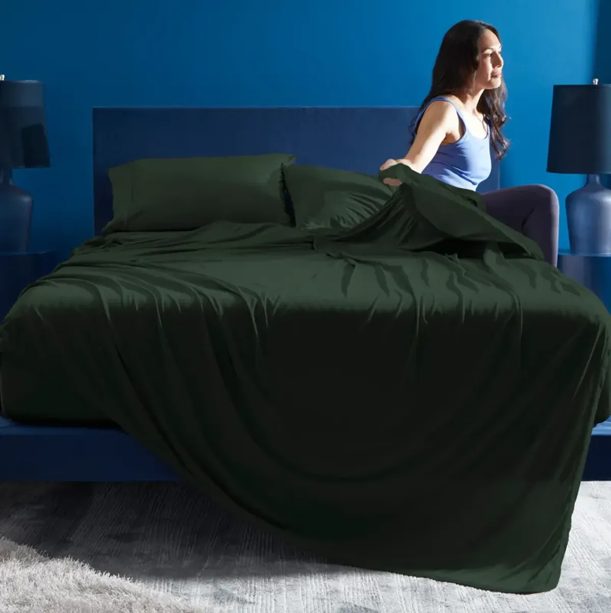 Dri-Tec King/California King Sheet Set - Forest Green