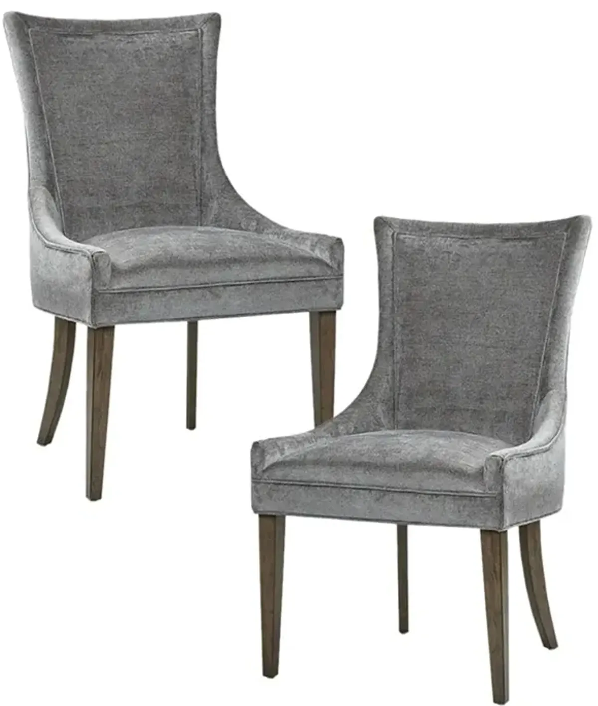 Gracie Mills Julienne Set of 2 Solid Wood High-Backed Dining Chairs