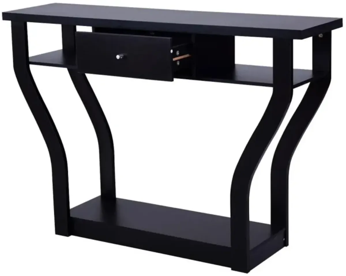 Hivvago Console Hall Table with Storage Drawer and Shelf