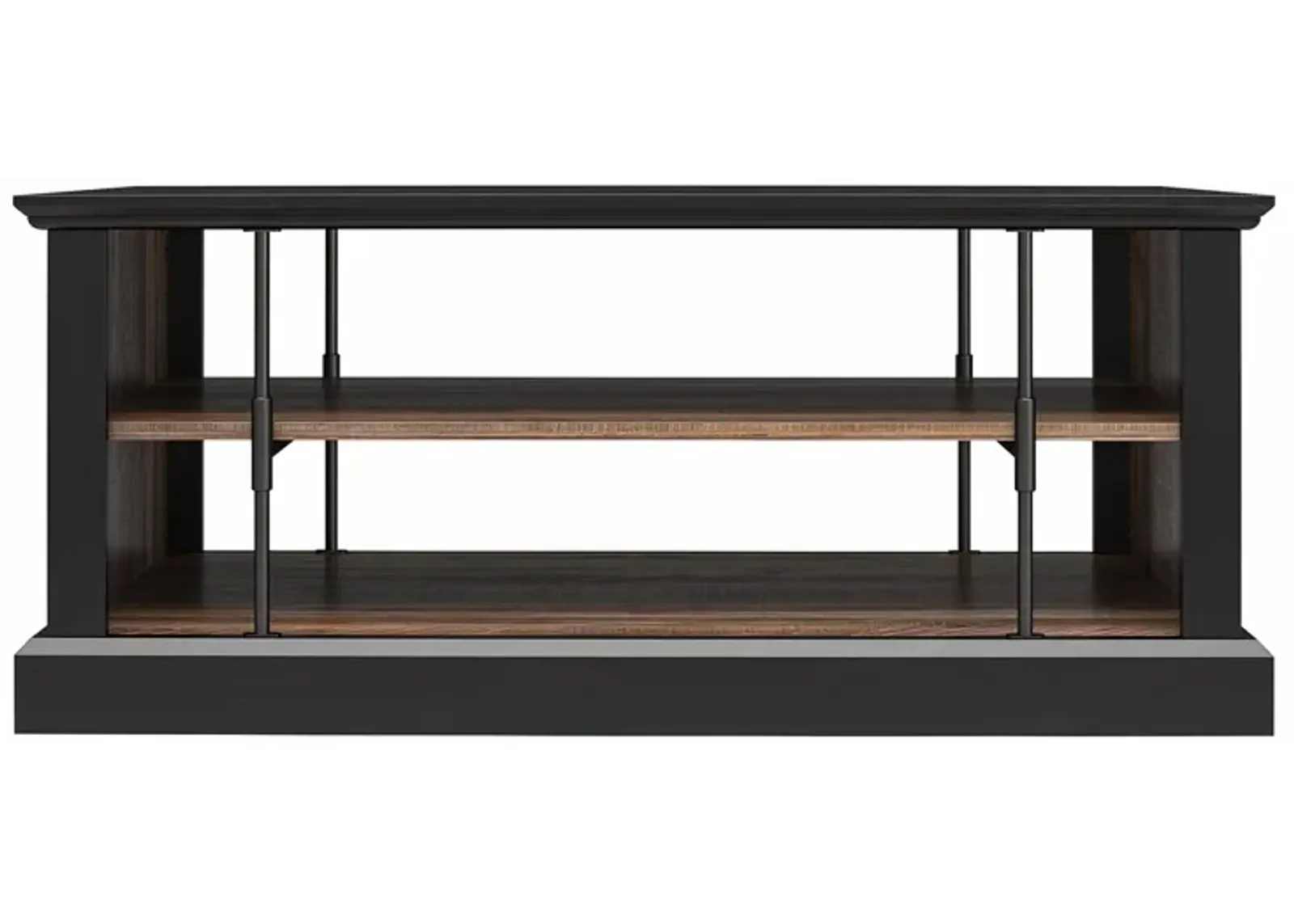 Hoffman Two-Toned Rustic Coffee Table with 2 Shelves