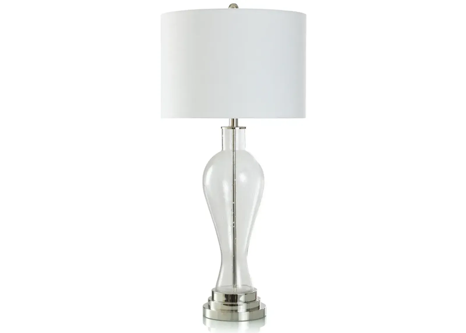 Clear Seeded Table Lamp