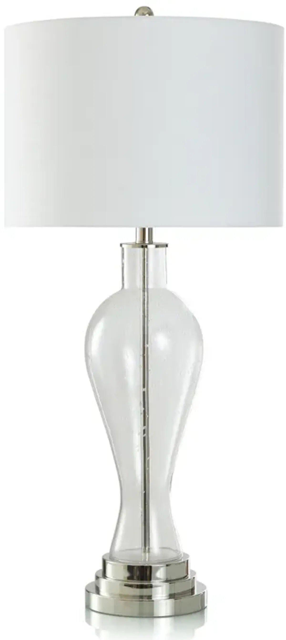 Clear Seeded Table Lamp