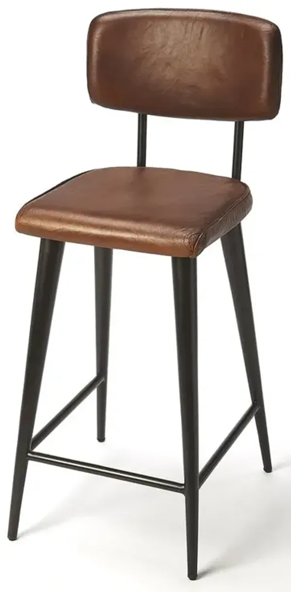 Belen Kox Retro Saddle Leather Counter Stool, Belen Kox