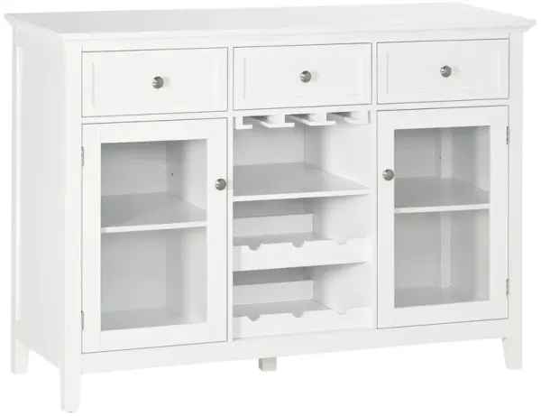 Living Room Storage: Glass Door Sideboard with Wine & Stemware Racks