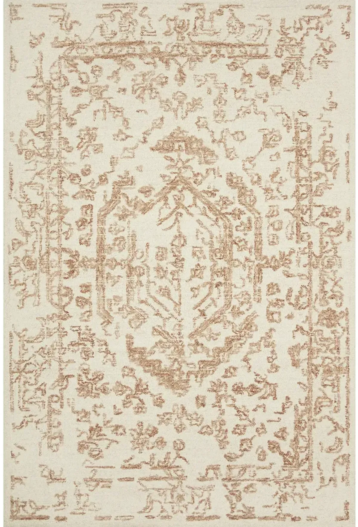 Annie ANN01 White/Rust 5' x 7'6" Rug